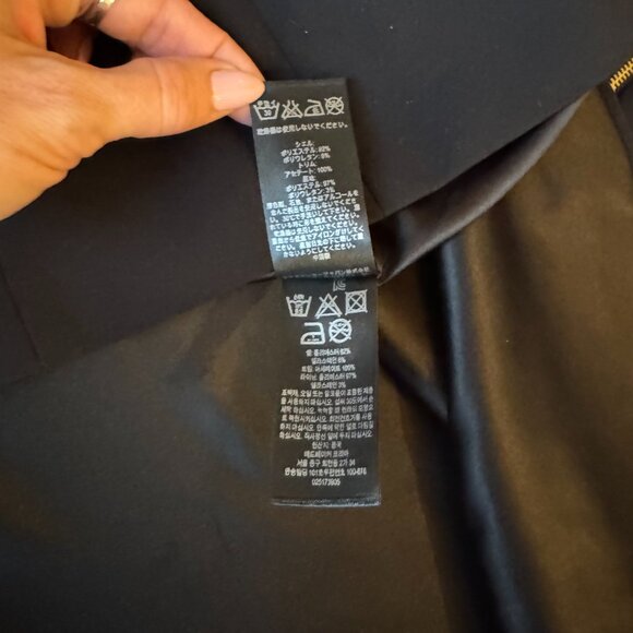 Ted Baker Foppar Short Sleeve Fit-and-Flare Black Dress - Size 3 - Picture 8 of 10